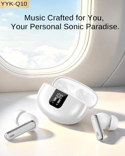 EUQQ Wireless Earbuds, Bluetooth 6.1 Hi-Fi Bass Stereo, 6 ENC Mics — view 2