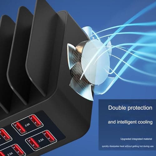 150W High Power, Mobile Phone Storage Stand Charger, 7-Port, 5-Port, 16-Port USB Multi-Port Charger, Fast Charging Station Base,A — view 5