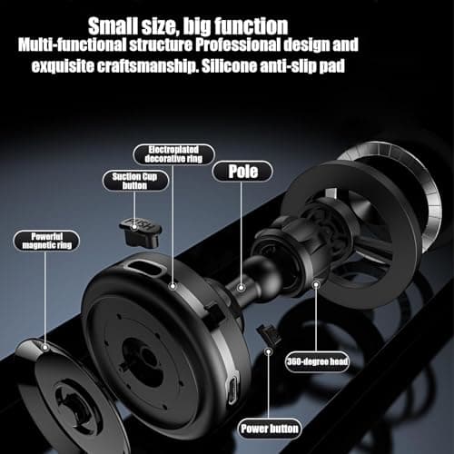 Suction Cup Phone Mount Adjustable Solar Powered Smartphone Holder — view 3