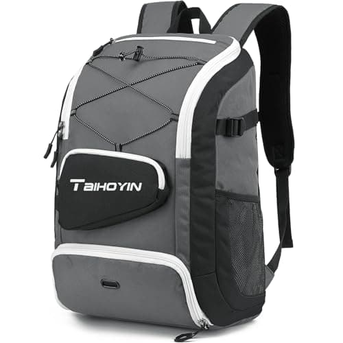 TAIHOYIN Gym Backpack for Men Women with Shoes Compartment & Wet Pocket 30L Travel Laptop Rucksack Waterproof Casual Daypacks Sports Duffel Bag for Swimming Yoga, Grey