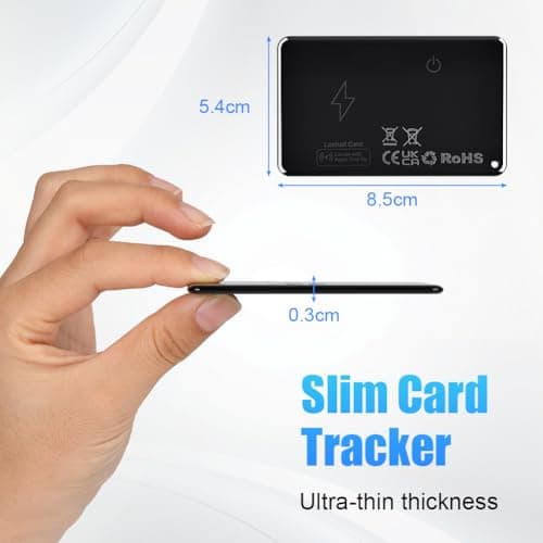 Ainiv Wallet Tracker Card, Smart Bluetooth Finder, Works with Apple Find My (iOS Only), Slim Smart Card for Wallet, Key, Luggage Tags, Suitcase, Passports, Backpack, Ultra-Thin — view 2