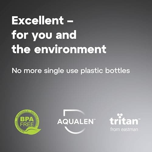 AQUAPHOR City Bottle 500ml Grey I Bottle with water filter for travel I Filter with activated carbon I Filters chlorine I Made of Tritan & BPA-free — view 6