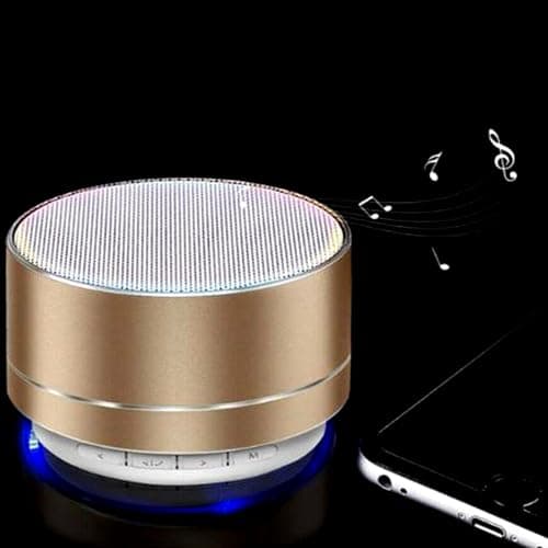 NTEK Bluetooth Speaker Mini Portable Wireless Outdoor Speaker, Mini Wireless Bluetooth Speaker, Noise-Cancelling Microphone, Small but Loud, Portable Speakers for Car, Bike, Outdoors, Shower (Gold) — view 2