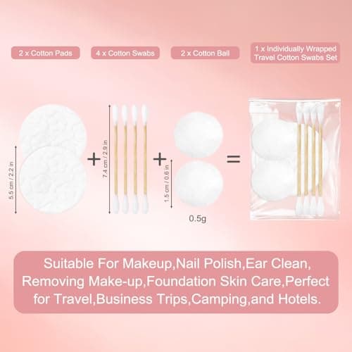 30 Travel Cotton Swabs Set Portable,Vanity Kit Travel — view 2
