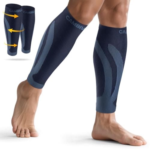 CAMBIVO Calf Compression Sleeves for Men & Women, 2 Pairs