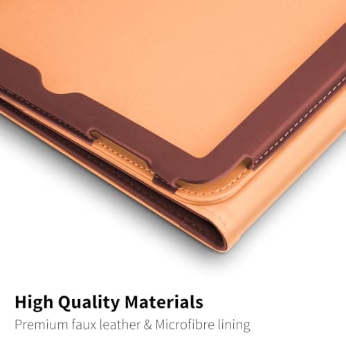 DAORANGE Case for iPad (A16) 11th Generation 11 Inch 2025, iPad 10th Generation 10.9 Inch 2022, PU-Leather Cover with Pencil Holder, Multi-Angle Stand, Document Pocket and Auto Sleep/Wake (Brown) — view 4