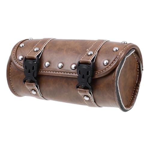 Cabilock 2sets Leather Motorbike Pouch Motorcycle Holding Bag for Motorbike Accessory Convenient Storage for Motorcycle Tail Bag for Road Trips and Daily Use — view 6