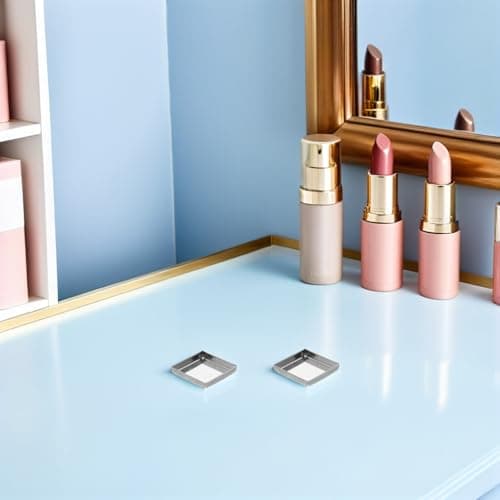 Zerodeko 30pcs Empty Makeup Palette with Magnetic Makeup Pans Compact and Portable Square Iron Case in Silver for Travel DIY Eyeshadow and Blush Refill Pans — view 6