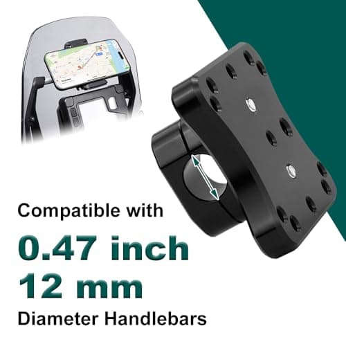 Velexmoto 12mm GPS Bracket for Motorbike Navigator Fit for BMW Honda Yamaha — view 2