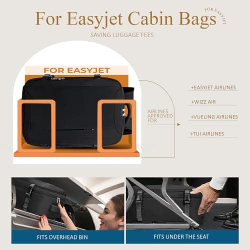 Lossga Easyjet Cabin Bag 45x36x20 Carry On Bag New Easyjet 45x36x20 — view 2