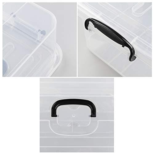 Uumitty Plastic Storage Box Bins with Lids, Pack of 6 (8 Litres) — view 3