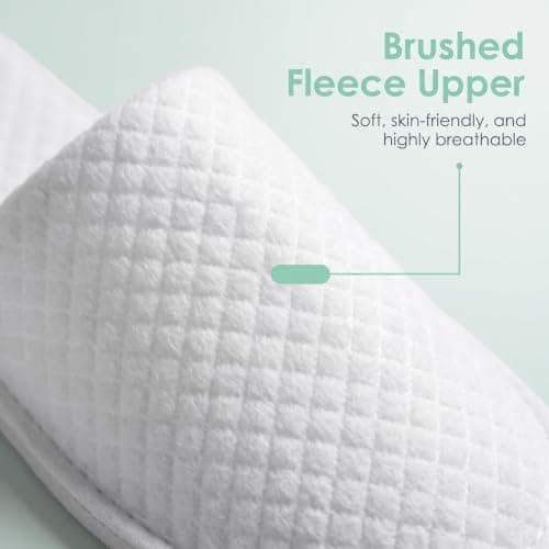 GXWzhanbo 6 Pairs White Disposable Hotel Shower Slippers Multipack, Indoor Footwear for Travel Spa Hospital Bathroom — view 4