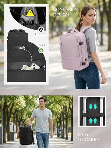 Hayayu Ryanair Cabin Bags 40x30x20 Underseat Carry-ons Hand Luggage Rucksack Travel Backpack Cabin Size 24L Flight Bag with Anti Theft Bag — view 4