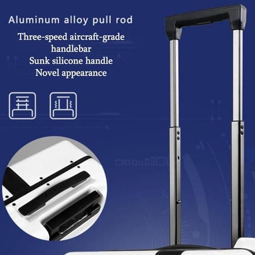 Carry-Ons Smart Suitcase, Fingerprint Unlock Aluminum Frame Carry On Hardside Luggage with Spinner Wheels and TSA Lock, Auto Follow, APP Control — view 4