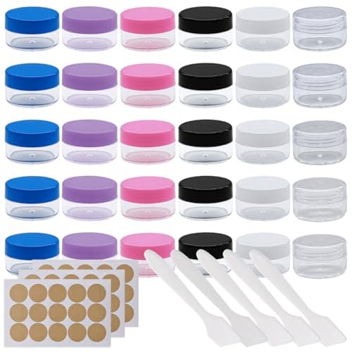 30 PCS Colorful Sample Pots, 10ml Cosmetic Pot with Lids, Mini Travel Cosmetic Containers for Face Creams, Sample, Make-Up