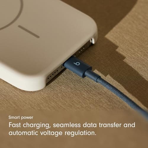 Beats USB-C to USB-C Woven Cable, Fast Charging, Durable/Tangle-Free, Compatible Charger for Apple & Android Devices (1.5 m) – Nitro Navy — view 6