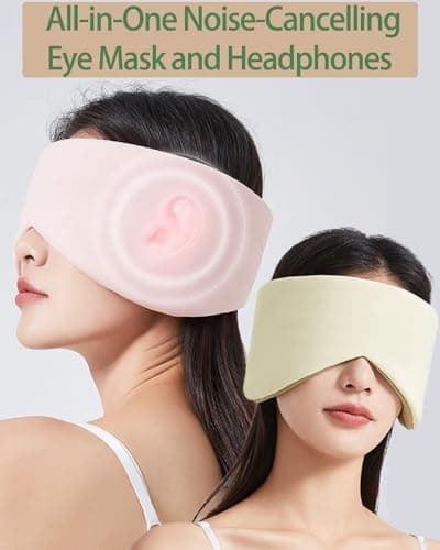 100% Blackout Eye Mask for Sleeping - Sleep Mask with Warm and Cool Dual Sensing - Ultra Soft Sleep Masks - Gifts for Women and Men (Pink) — view 3