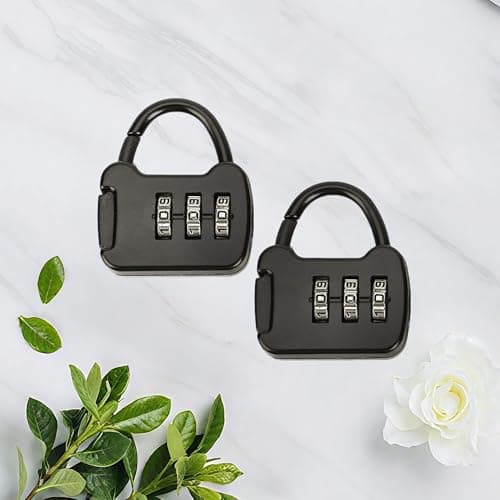 2 Zinc Alloy Suitcase Padlock Set, 3-Digit Combination Locks for Travel — view 2