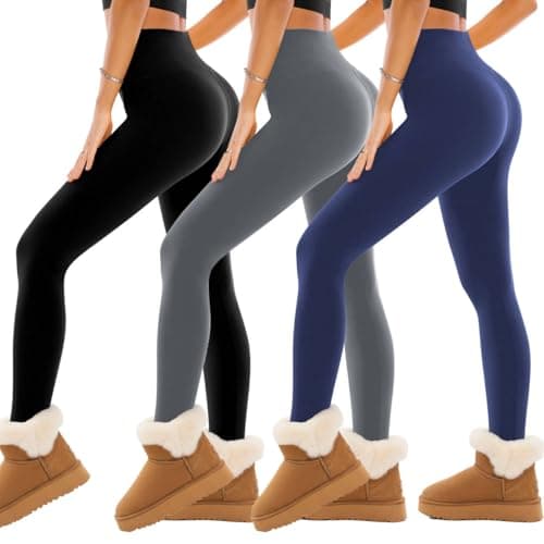 SINOPHANT Fleece Lined Leggings Women, Warm Thermal Winter BNG L-XL