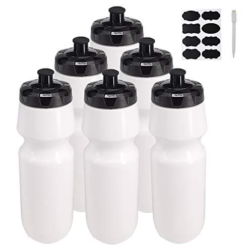 ZMCYN 6 Pack 800ml Squeeze Sport Water Bottles for Gym Hiking Running