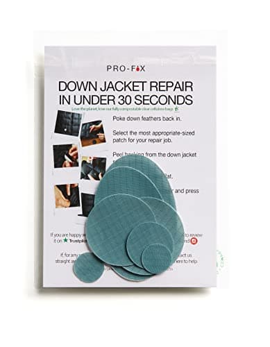PRO-FIX Ripstop Repair Patch Kit – Waterproof, Tear-Resistant, Pre-Cut Self-Adhesive Patches for Tents, Jackets, Sleeping Bags, Awnings, Backpacks, Beach Gear, Camping & Festivals - Light Grey