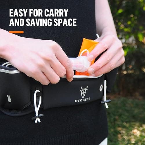 UTOBEST Soft Flask TPU Foldable Running Water Bottles Collapsible Hydration Bottles, 2PCS — view 5