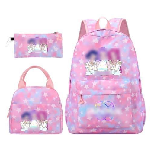 Alaiyaky Colorful 3Pcs School Bags Set (Pink)