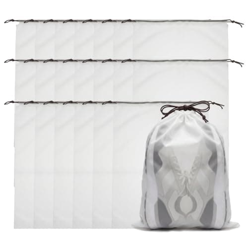 28 Pcs Clear Shoe Bags for Travel, Drawstring Shoe Bags for Storage