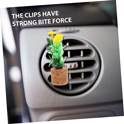 Car Air Freshener Clip Simulated Plant Pot Vent Decoration — view 3