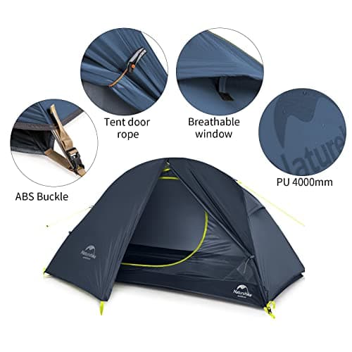 Naturehike Ultralight 1 Person Tent Waterproof Backpacking Tent for Camping Cycling Hiking (Navy) — view 2