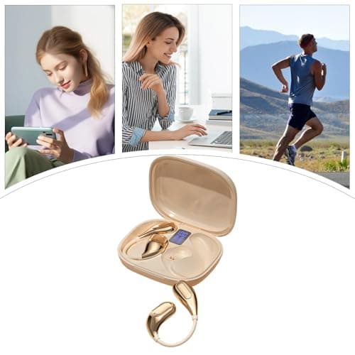 Over the Ear Earbuds, Sports Wireless Ear Buds, Lightweight Secure Fit, Travel Headphones, Ideal for Motorcycle Rides, Gym Workouts, Airplane Trips, Cycling Adventures, Multicoloured — view 4