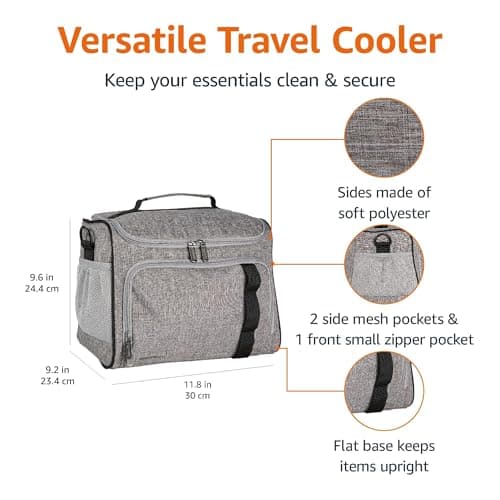 Amazon Basics Reusable Insulated Soft Cooler Bag, 50 Can Capacity, Gray — view 3