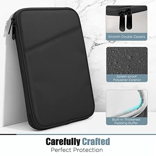 TiMOVO 9-11" Tablet Sleeve Bag with Pocket, Black — view 4