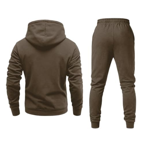 MOKBAY Track Suit Tops for Men, 2 Piece Fashion Loungewear Sets, Travel Activewear Outfit Soft Sweatshirts Daily Wear Thick Warm Winter Sporty Loungewear Jogging Slim Fit Men's Tracksuit Bottoms, XL — view 2
