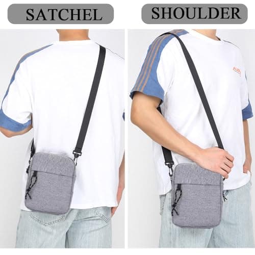 YingStar Mens Shoulder Bag Handbags Small Cross Body Bag Man Side Bag Men Casual Sling Bag Mens Messenger Bag Men Satchel Side Bag Chest Bag Canvas Crossbody Bag for Boys Women Unisex Travel — view 5