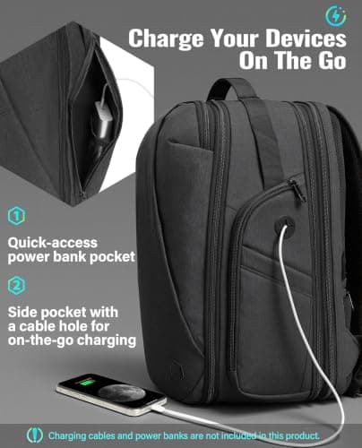 VANKEV Expandable Travel Laptop Backpack Underseat Cabin Bag For EasyJet — view 5