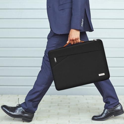 TECOOL 14 Inch Laptop Sleeve Protective Case with Handle and Pockets — view 2