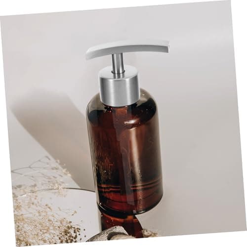 Stainless Steel Lotion Dispenser Pump and 2pcs Shampoo Soap Bottles — view 4