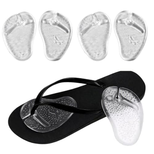 Gel Toe Post Protectors for Flip Flops, Ball of Foot Cushions