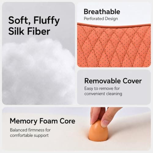 Universal Memory Foam Car Headrest Neck Pillow, Ergonomic Memory Foam Car Headrest Pillow, Soft Ergonomic Support Auto Neck Cushion for Long Road Trips & Daily Driving, Relieve Driving Fatigue，Gray — view 6