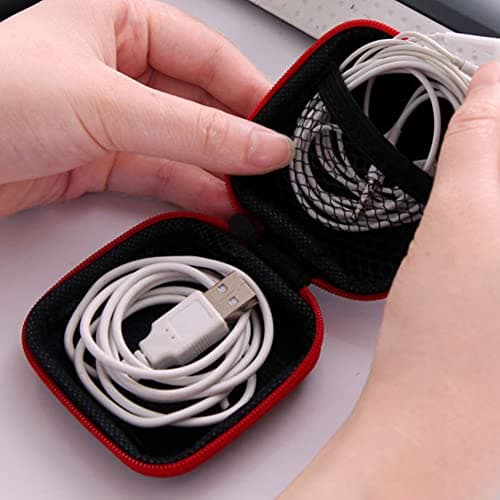 6-Pack Earphone Pouch - Portable Earbuds Case - Headphones Organizer - Mini Storage Box - 6 Colors — view 6