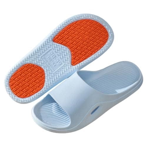 Summer Indoor Slippers for Women and Men with Gentle Grip Sole, Quick-Dry Shower Sandals for Everyday Home Use, Lightweight and Breathable EVA, Size 4.5-6.5 (Sky Blue, 6.5) — view 3