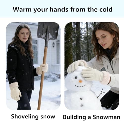 ZEMINRI Winter Gloves with Fleece Lined Thermal Gloves — view 6