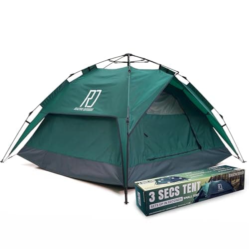 Reactive Outdoor Tent - 3 Second Tent - 3 Sec Instant Pop Up - Easy and Quick Setup Camping - 1 Person Setup Waterproof Double Layer Outdoor Camping Tent (Small (1-2 Person))