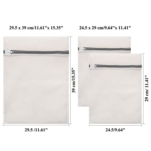 Delicates Wash Bags, GOFRIEND Laundry Bags Zippered Washing Machine Fine Mesh Bag for Delicates Blouse, Hosiery, T-shirt, Socks, Underwear, Bra, Lingerie Baby Clothes (3 SET) — view 3
