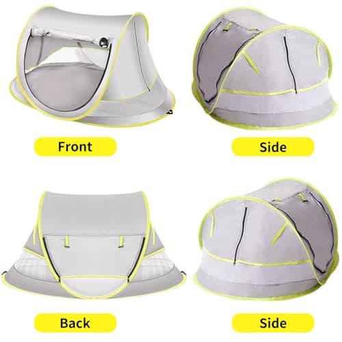 Pop Up Baby Beach Tent UPF 50+, Toddler Sun UV Protection Shade, Breathable Umbrella with Tent Pegs, Lightweight Portable Shelter Umbrella for Family Outdoor Traveling, Hiking, Camping, Fishing,Picnic — view 4