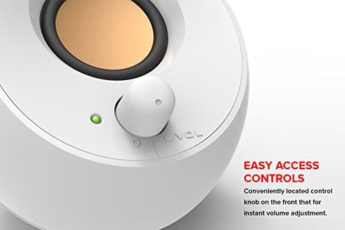 Creative Pebble Modern 2.0 USB powered Compact Speaker Sound System with Clear Sound for Computer, PC, Laptop, Mac - White — view 5