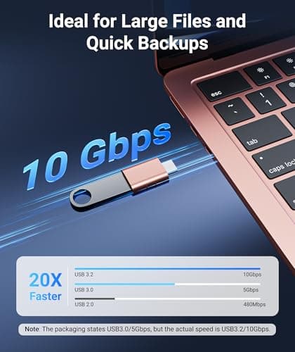 Syntech USB C to USB Adapter 2-Pack, Type C Male to USB 3.0 Female Adapter — view 3