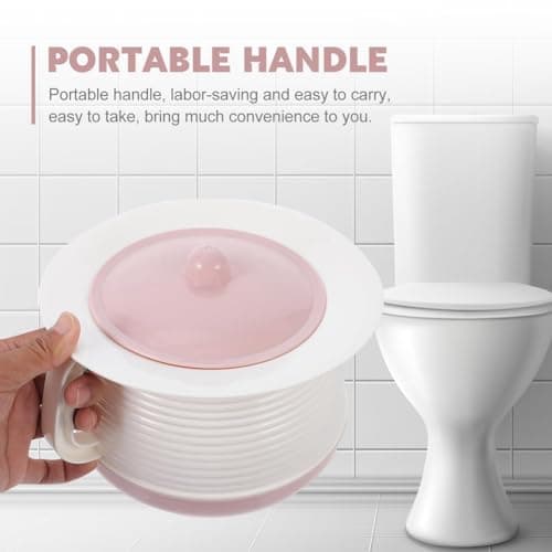 Uxsjakjsd Enamel Chamber Urinal Pot with Handle Portable Toilet Spittoon Suitable for the Elderly, Pregnant Women and Children — view 6