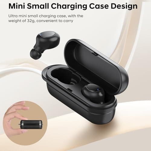 Truly Wireless Earbuds 5.4, In Ear Bluetooth Headphones - Ultra Compact & Light, HiFi Stereo Sound with Deep Bass, CVC Noise Cancelling, 3 Gram Mini Earbuds, Secure Comfort Fit for Sports & Daily Use — view 4